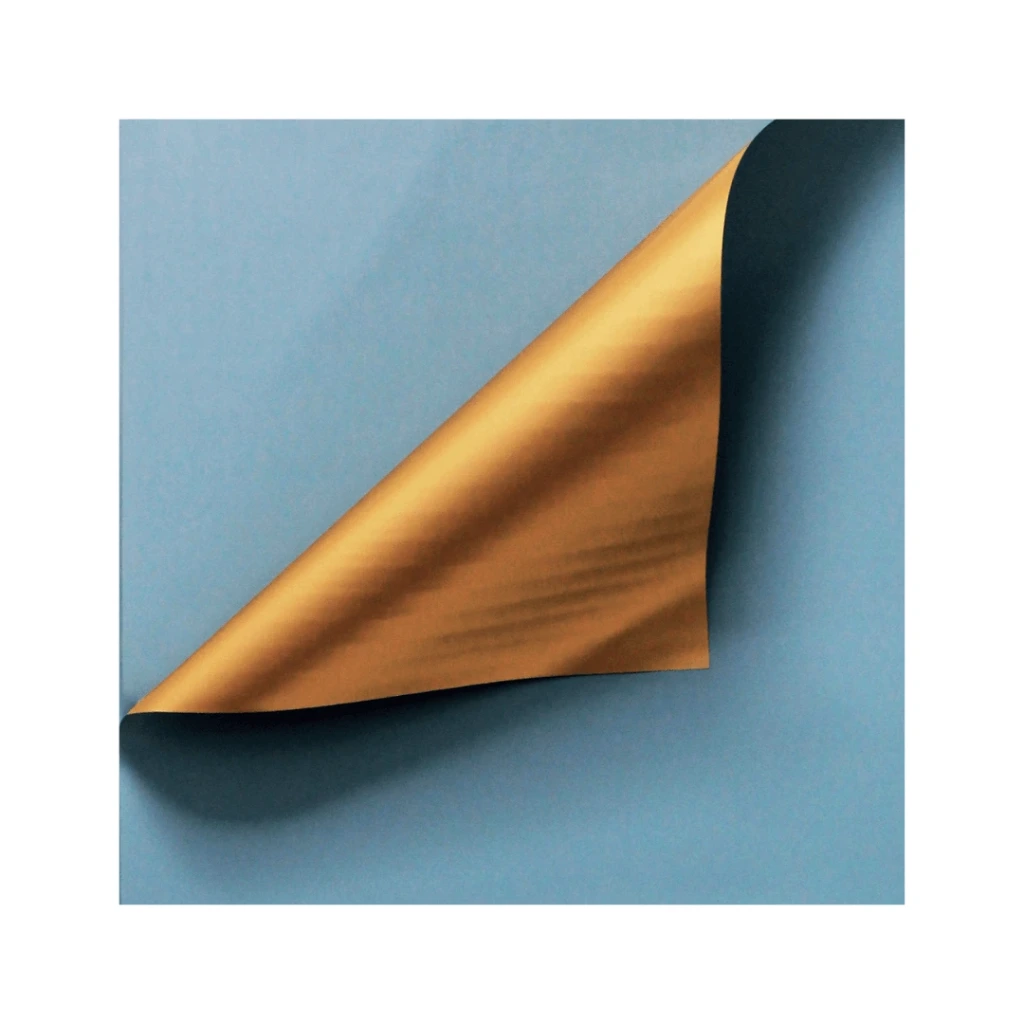 PAPEL COREANO AZUL CON DORADO 65MIC - 58X58CM