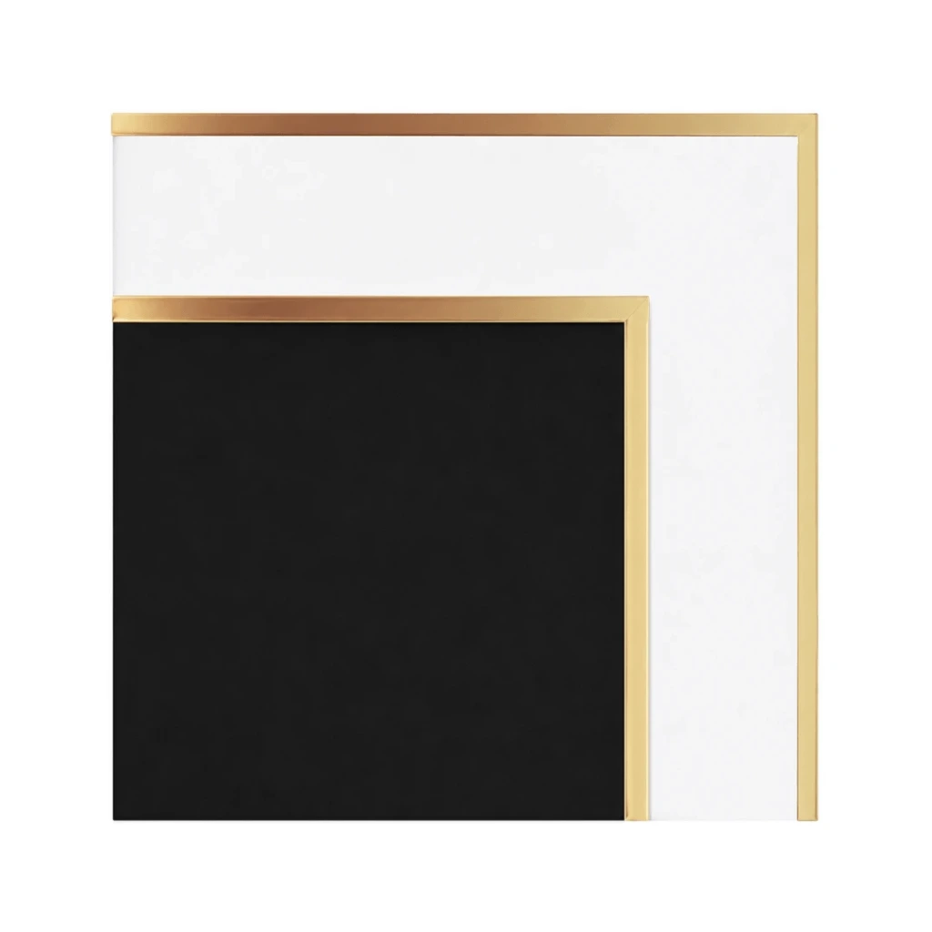 PAPEL COREANO NEGRO CON DOBLE FILO DORADO TRANSPARENTE 50MIC-58X58CM