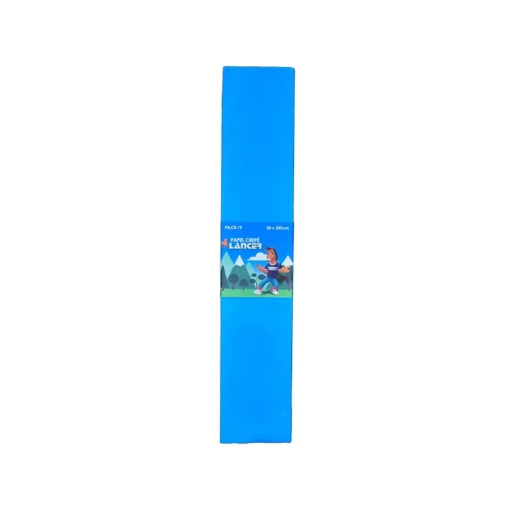 PAPEL CREPÉ LANCER 50X200CM TURQUESA
