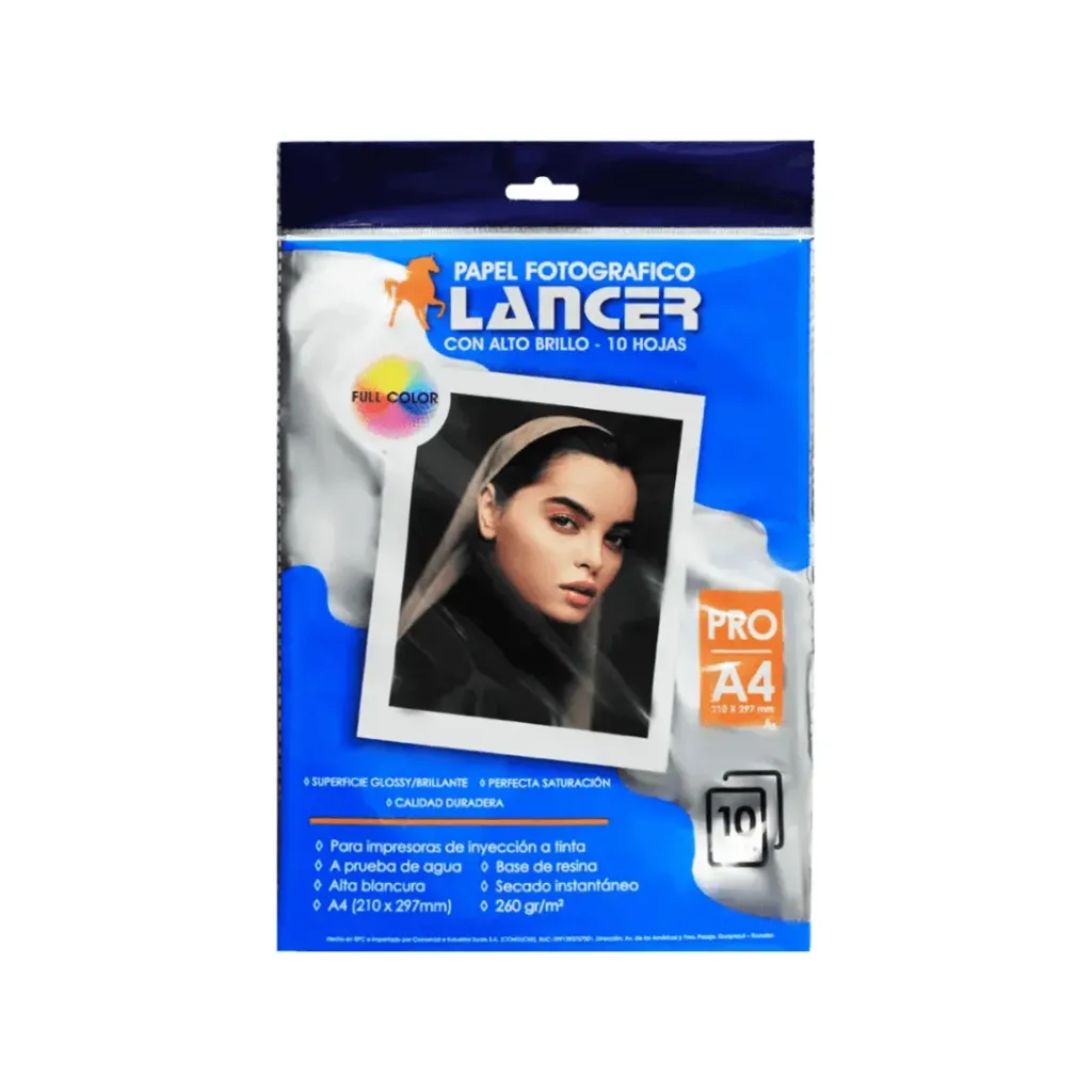 PAPEL FOTOGRÁFICO A4 ROUGH SATIN 260 GRS- RESIN COATED- RESISTENTE AL AGUA