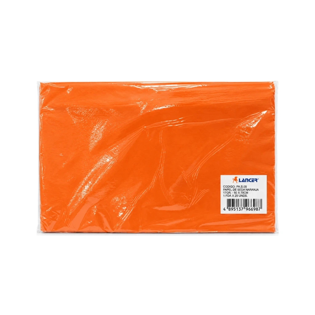 PAPEL SEDA NARANJA 50X70CM
