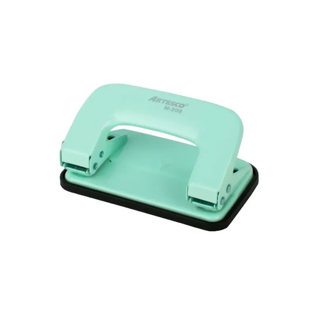 PERFORADORA ARTESCO M-208 VERDE PASTEL 10 HOJAS
