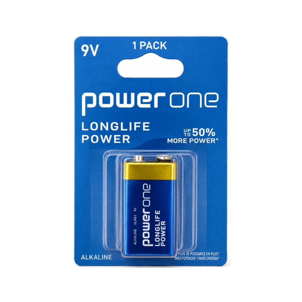 PILA 9V ALCALINA BLISTER 1U POWER ONE