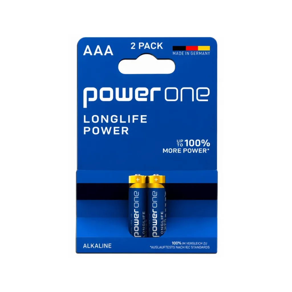 PILA AAA ALCALINA BLISTER DE 2 UNIDADES POWER ONE