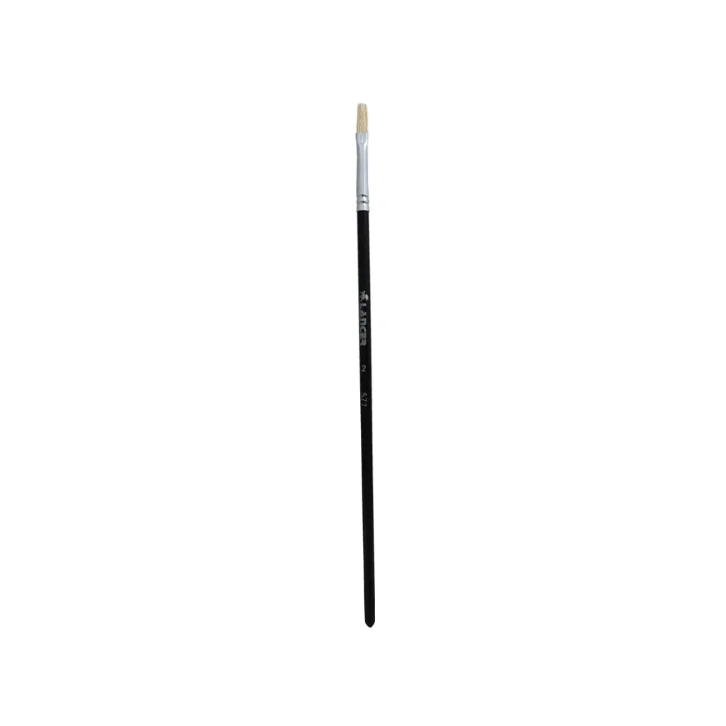 PINCEL PLANO # 577-02 (CUERPO NEGRO)