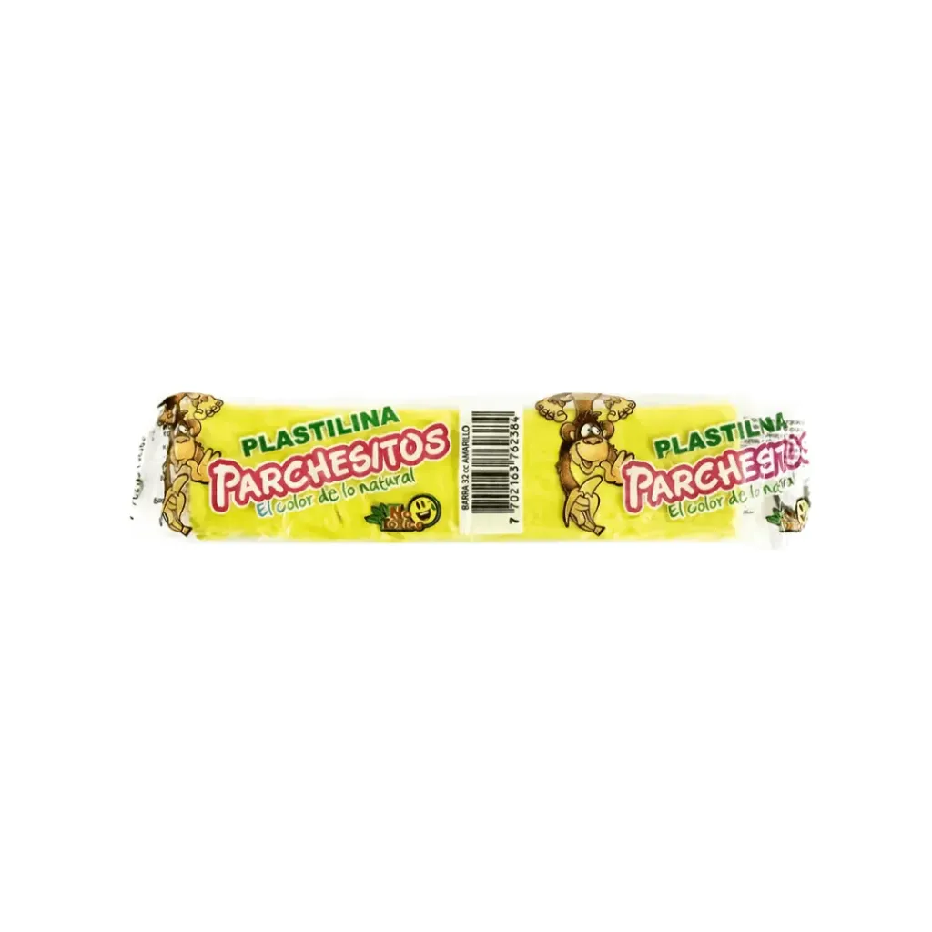 PLASTILINA PARCHESITO AMARILLA 32CC