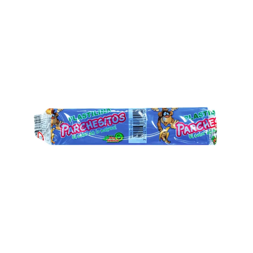 PLASTILINA PARCHESITOS AZUL 32CC