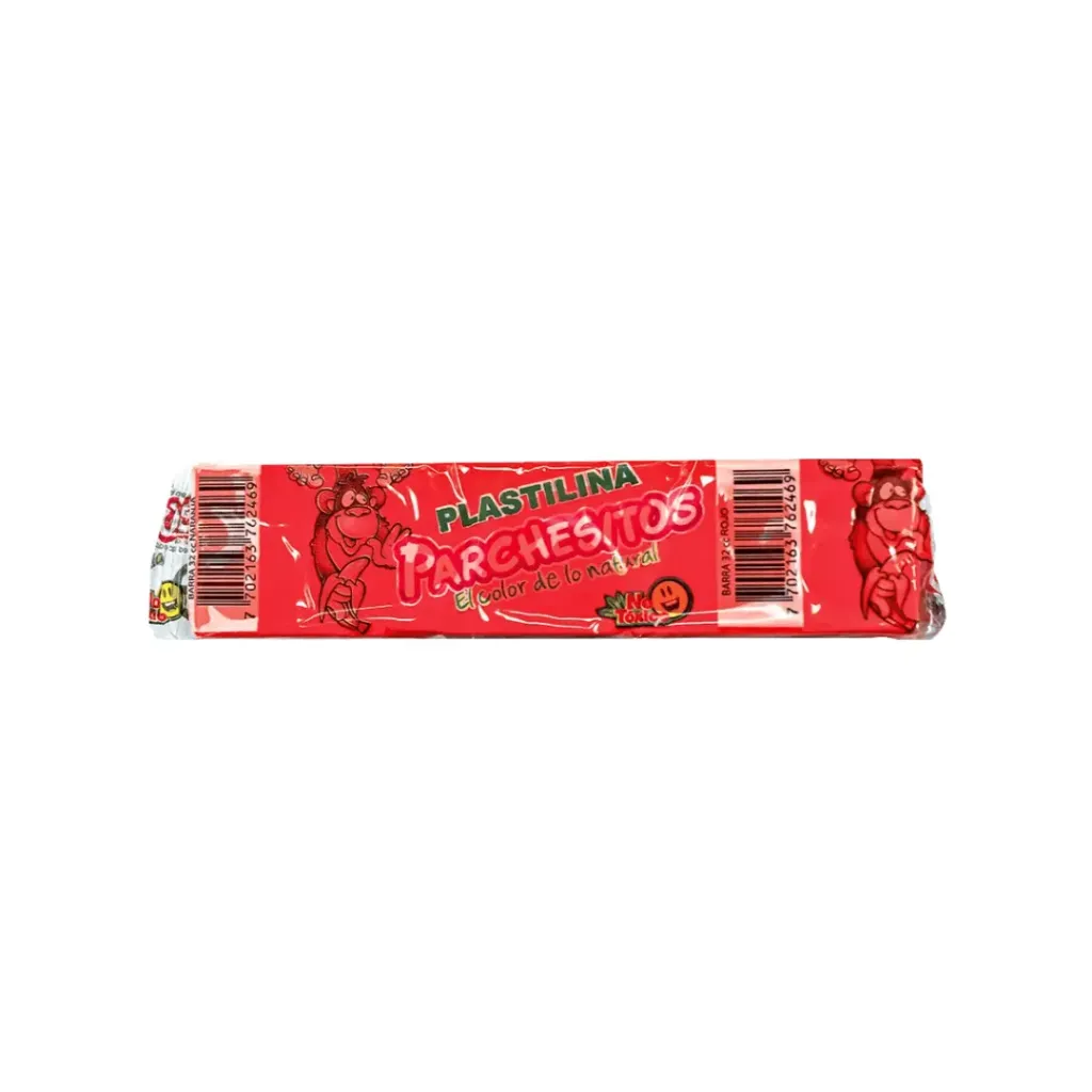PLASTILINA PARCHESITOS ROJO 32CC