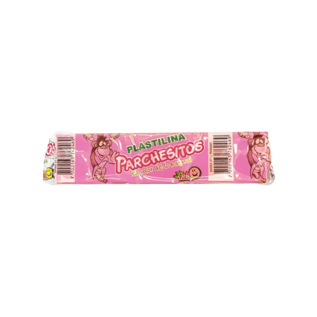 PLASTILINA PARCHESITOS ROSADO 32CC
