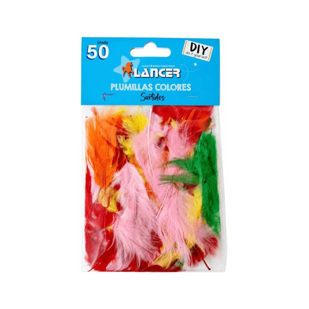PLUMILLAS COLORES SURTIDAS LANCER X 50 UND ES.P.40 (PLUMAS)