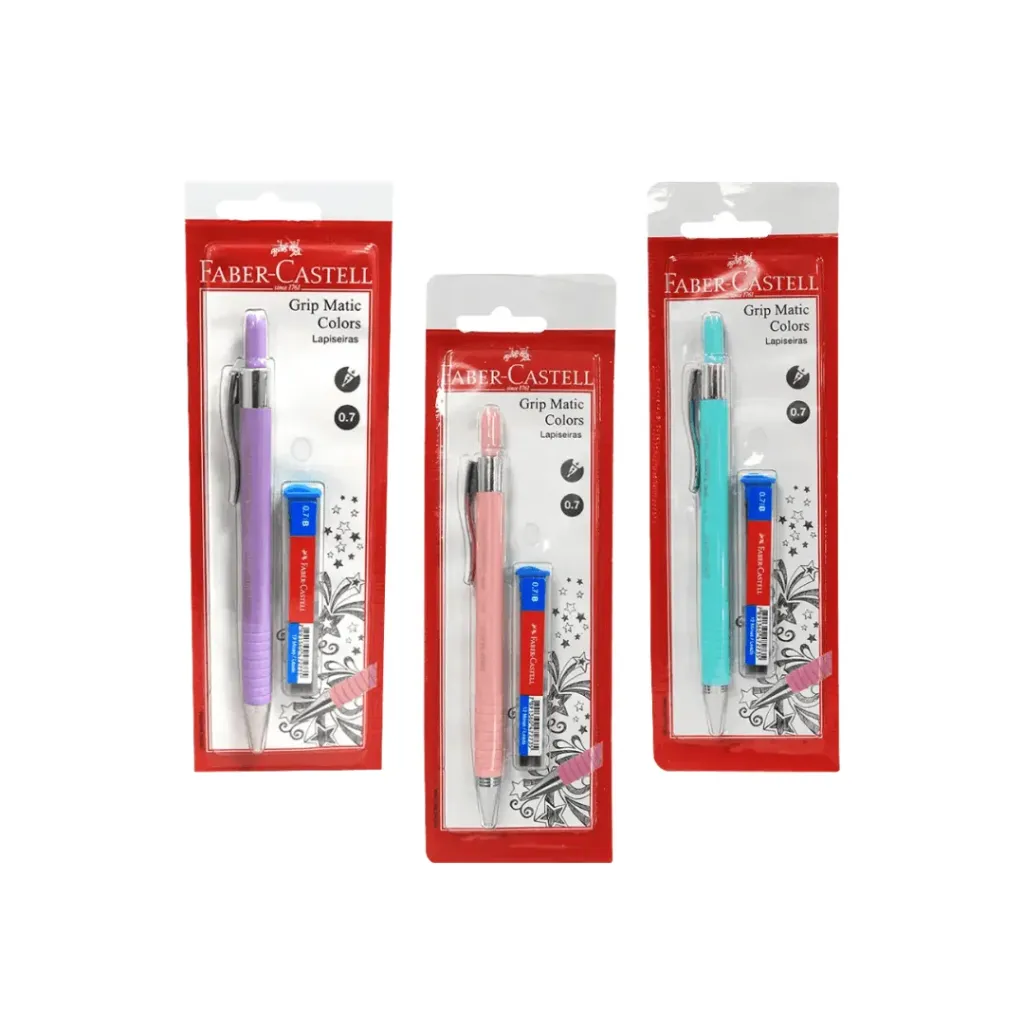 PORTAMINAS FABER CASTELL GRIP MATIC 0.7MM +TBO MINA 0.7MM X 1 UND-SM/07GMC