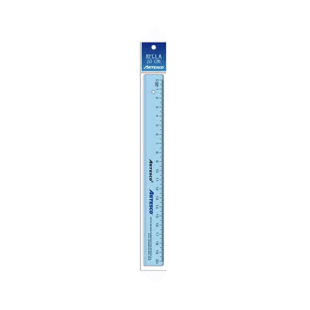 REGLA ARTESCO CRISTAL 20CM AUTOSERVICIO