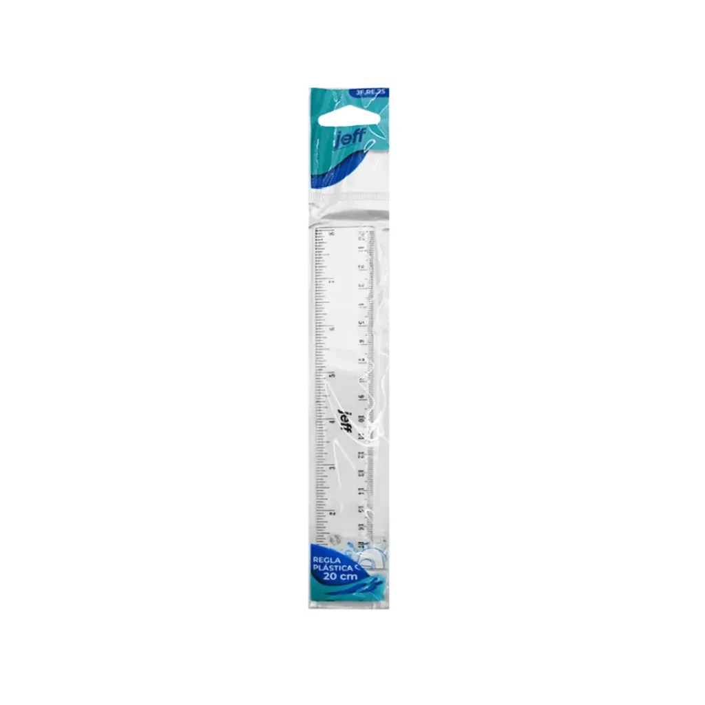 REGLA PLÁSTICA JEFF 20CM