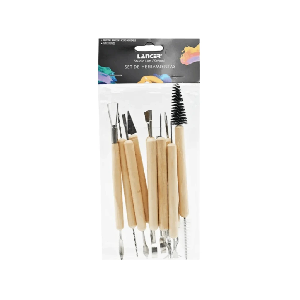 SET DE HERRAMIENTAS PARA CERAMICAS 10X26CM X 11 PCS