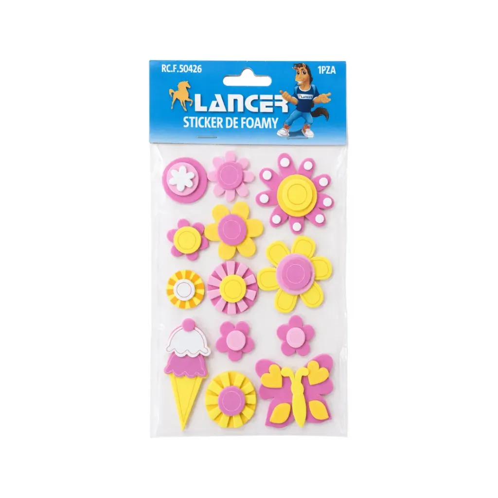 STICKER FOAMY FLORES X13