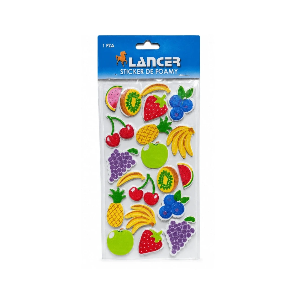 STICKER FOAMY FRUTAS