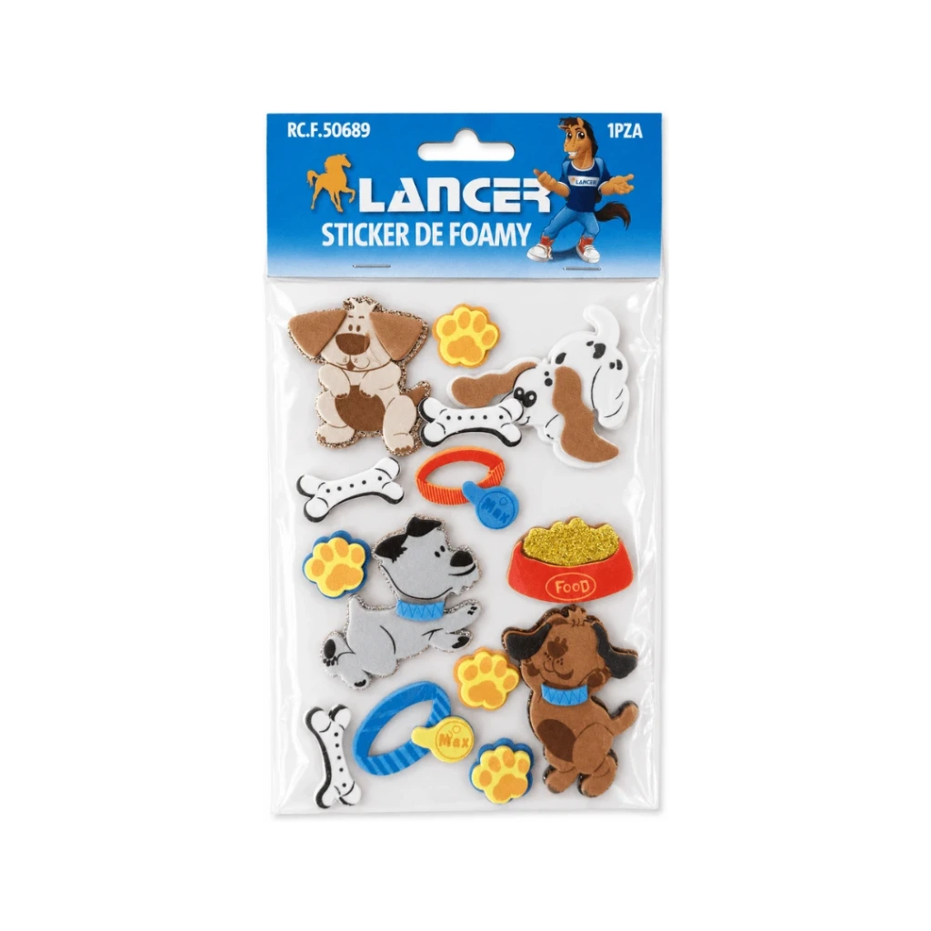 STICKER FOAMY GATOS Y PERROS ESCARCHADOS