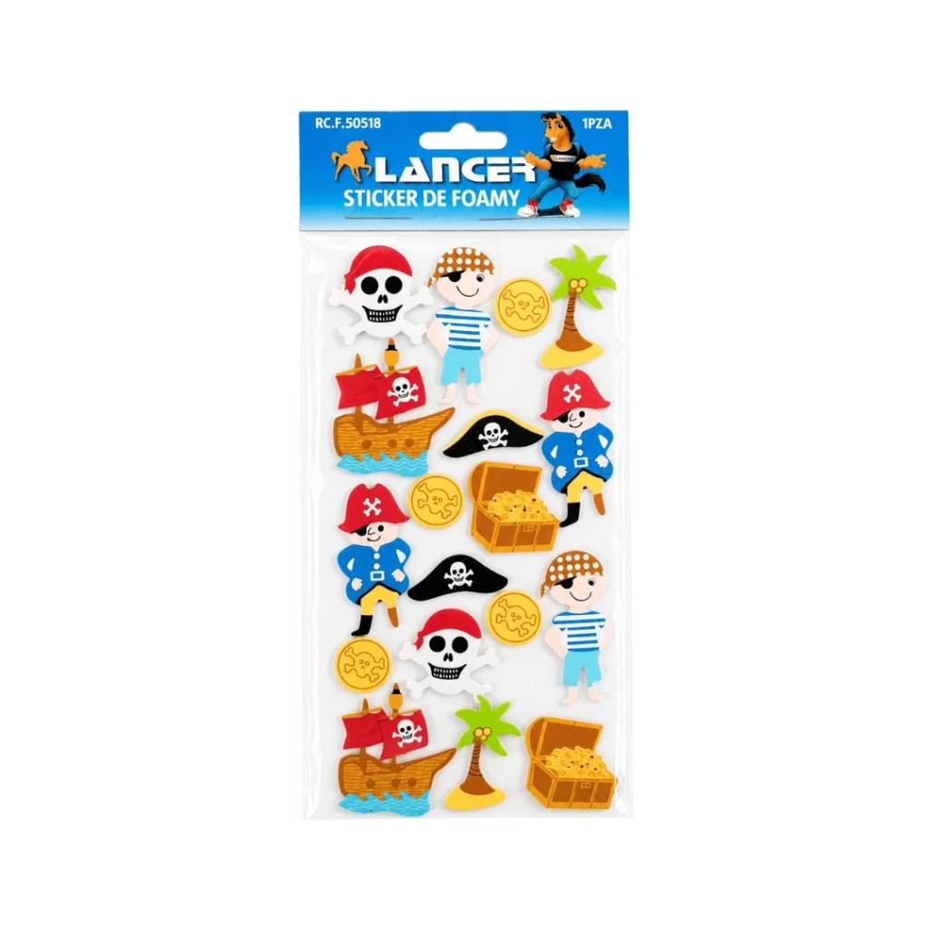 STICKER FOAMY PIRATAS