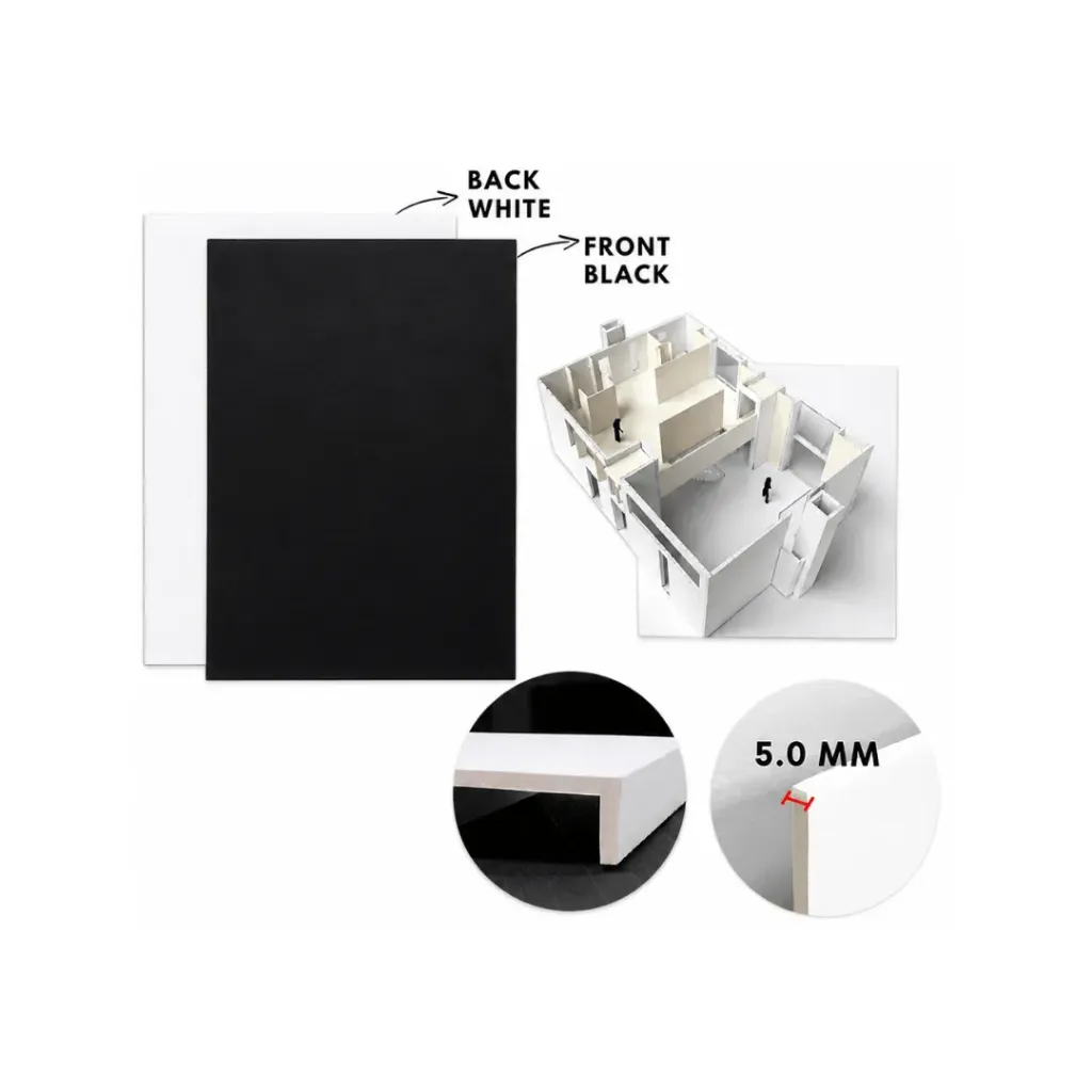 TABLERO DE FOAMY 5.0MM 70X100CM-NEGRO (CARTÓN PLUMA)