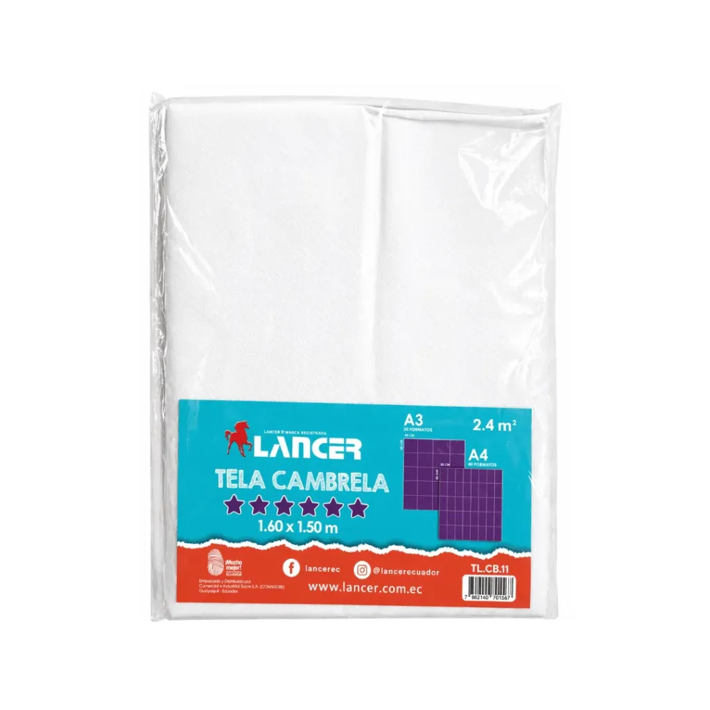TELA CAMBRELA 160X150CM BLANCA