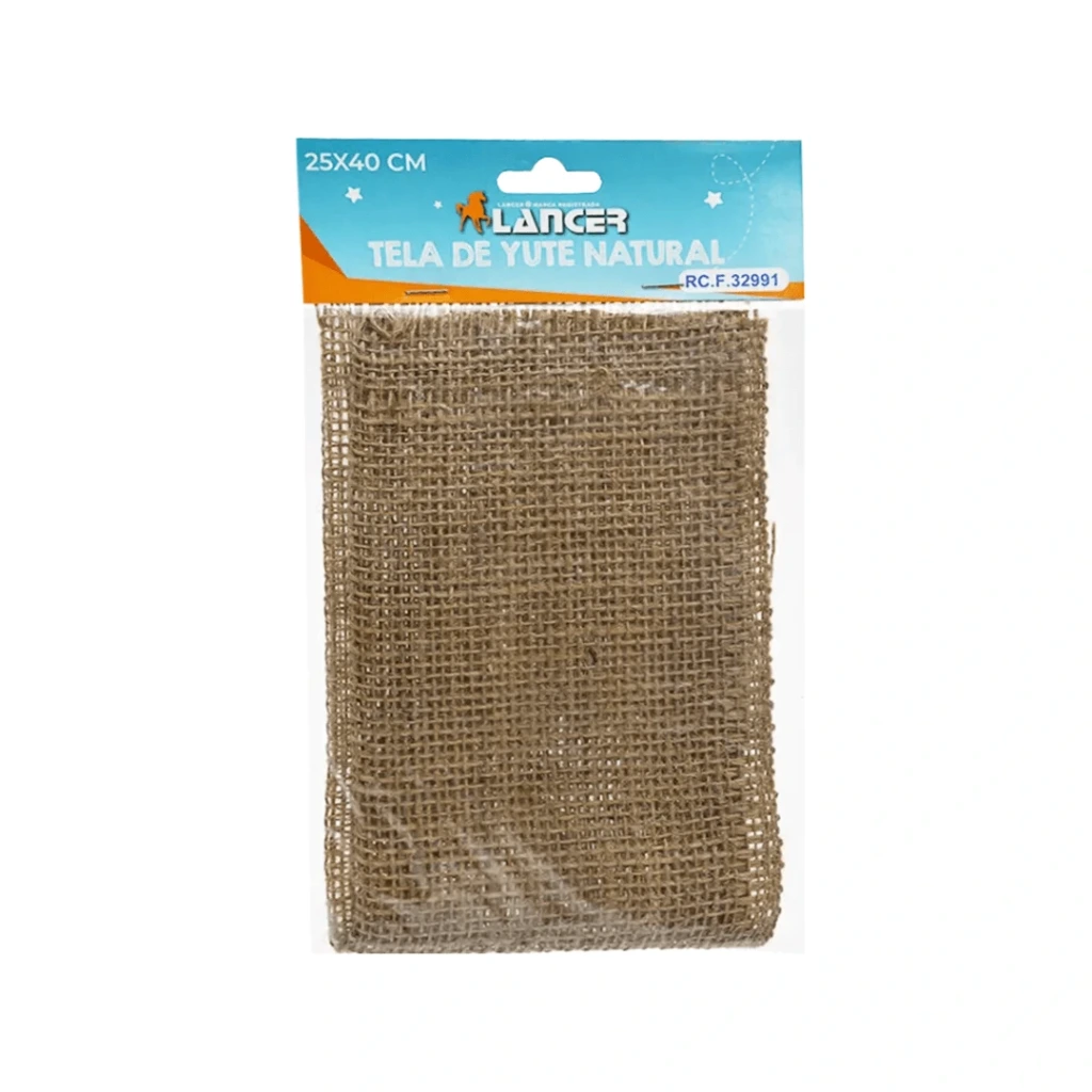 TELA DE YUTE NATURAL - 25X40CM