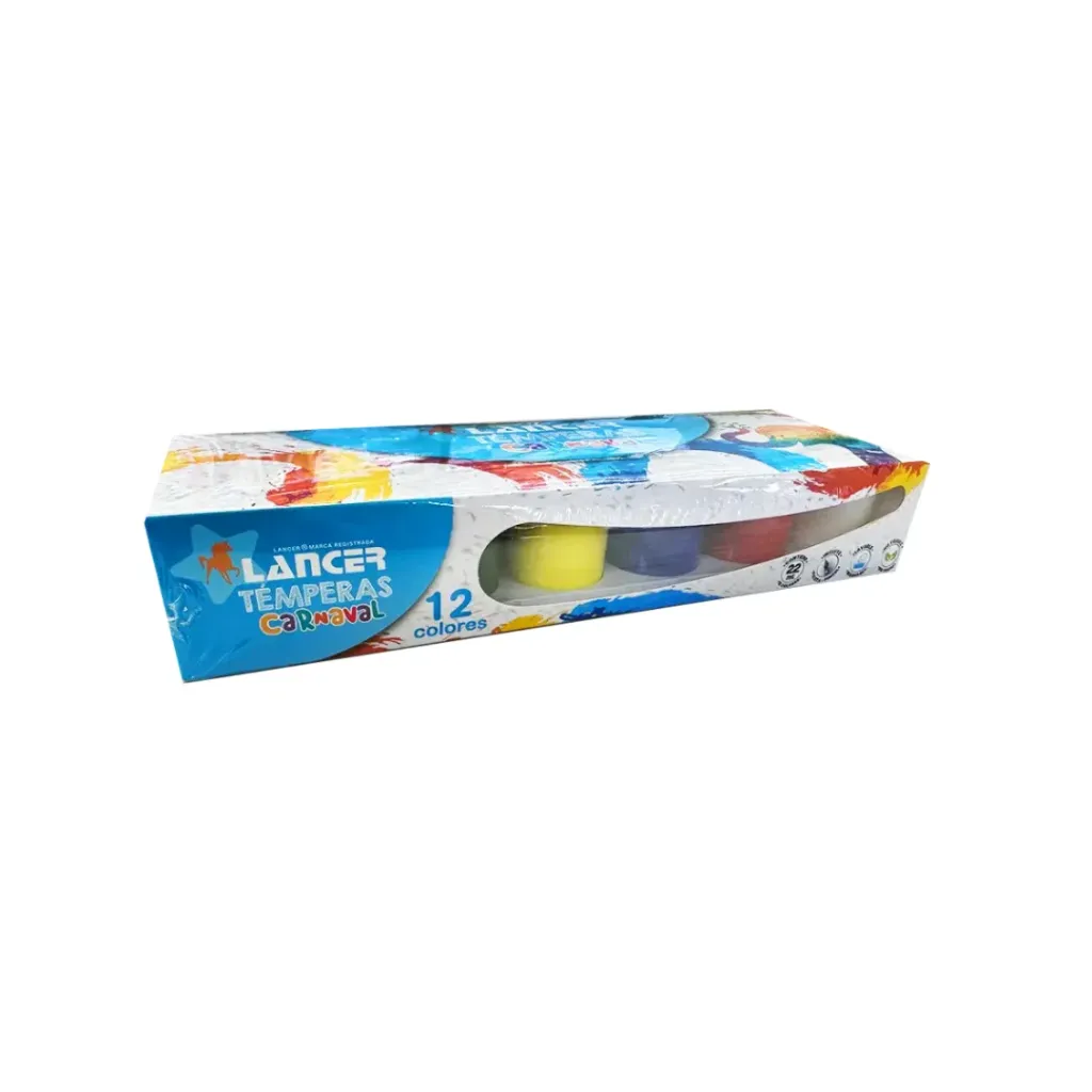 TEMPERA LANCER 22ML- 12 COLORES