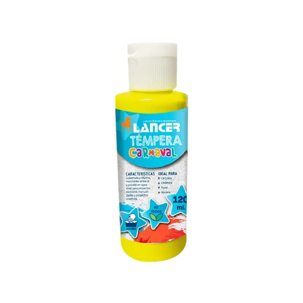 TEMPERA LANCER AMARILLA 120ML