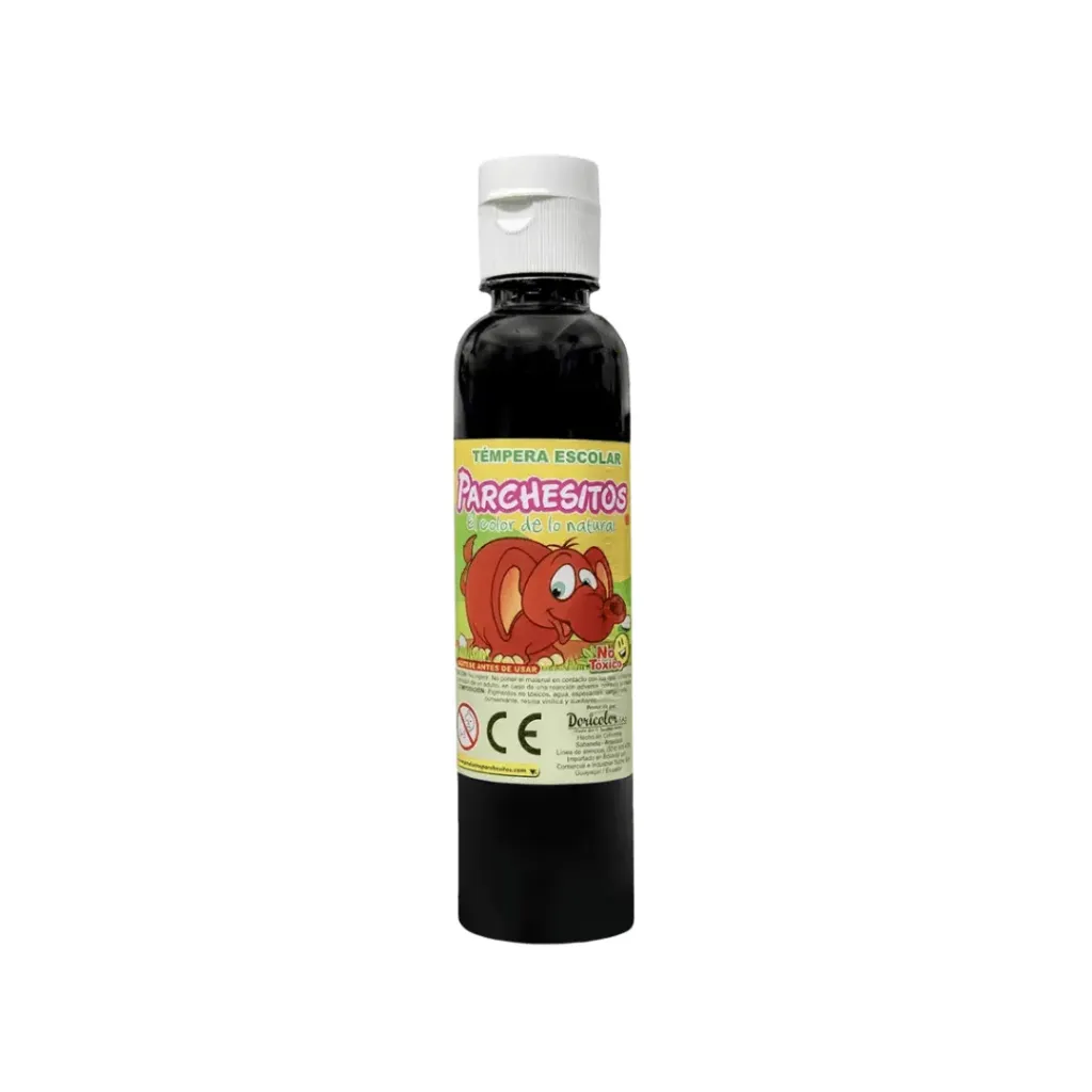 TEMPERA PARCHESITOS 250ML-NEGRA