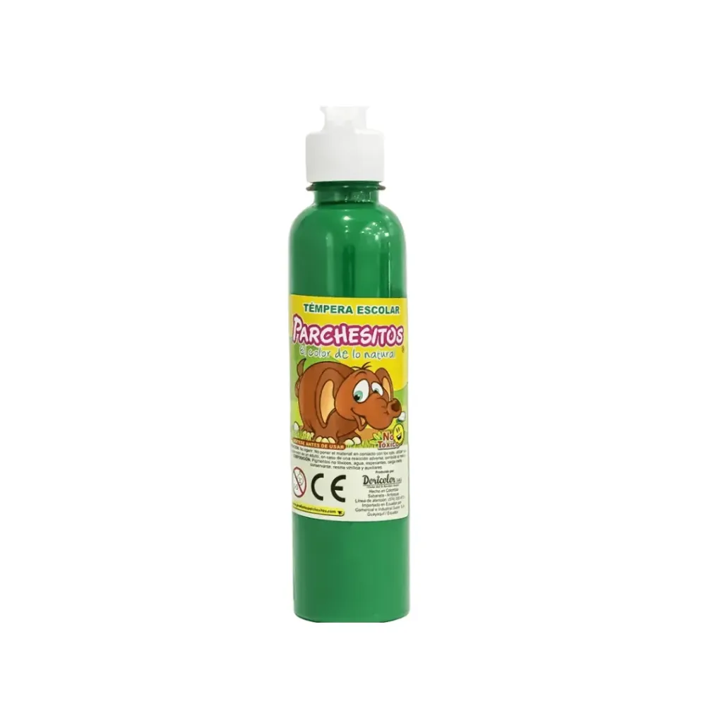 TEMPERA PARCHESITOS 250ML-VERDE CLARO