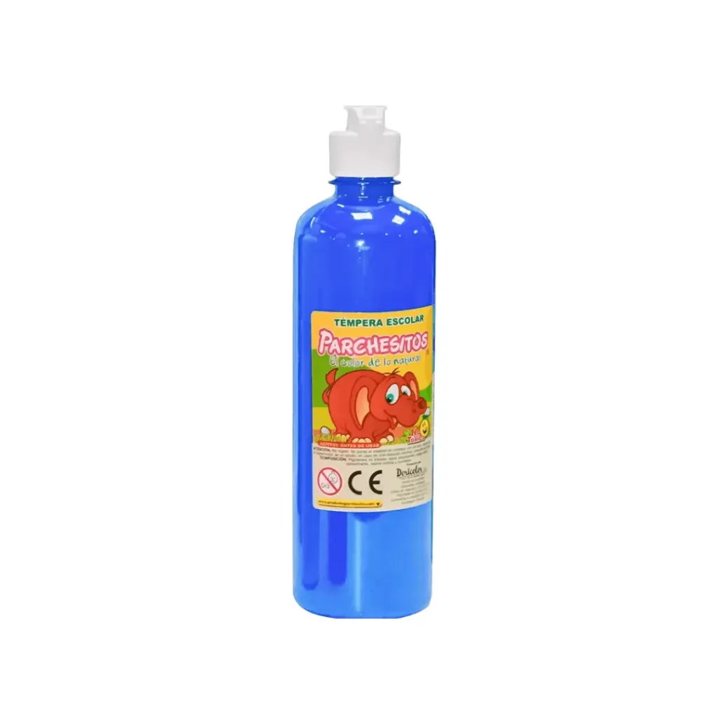 TEMPERA PARCHESITOS AZUL 500ML