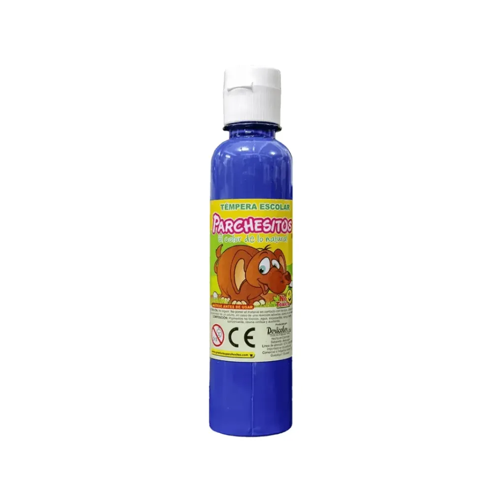 TEMPERA PARCHESITOS AZUL 250CC