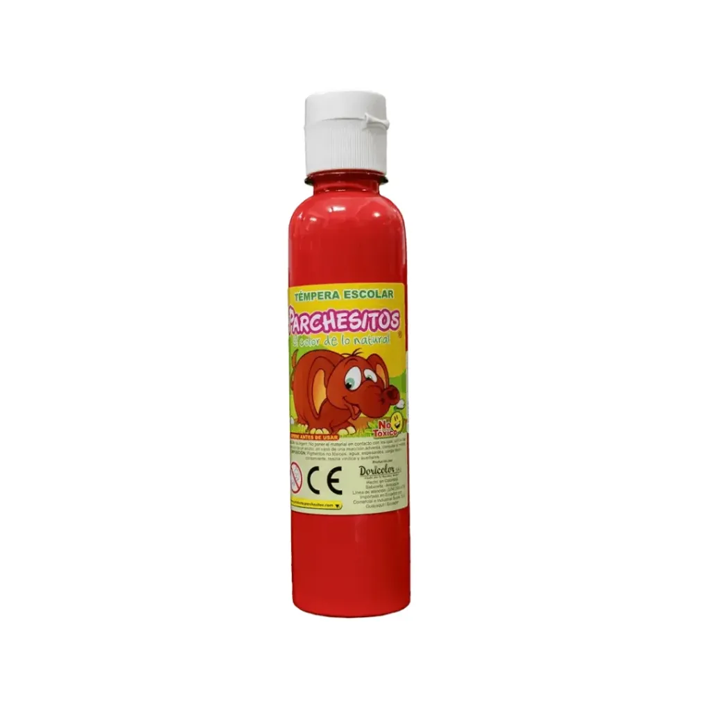 TEMPERA PARCHESITOS ROJO 250ML