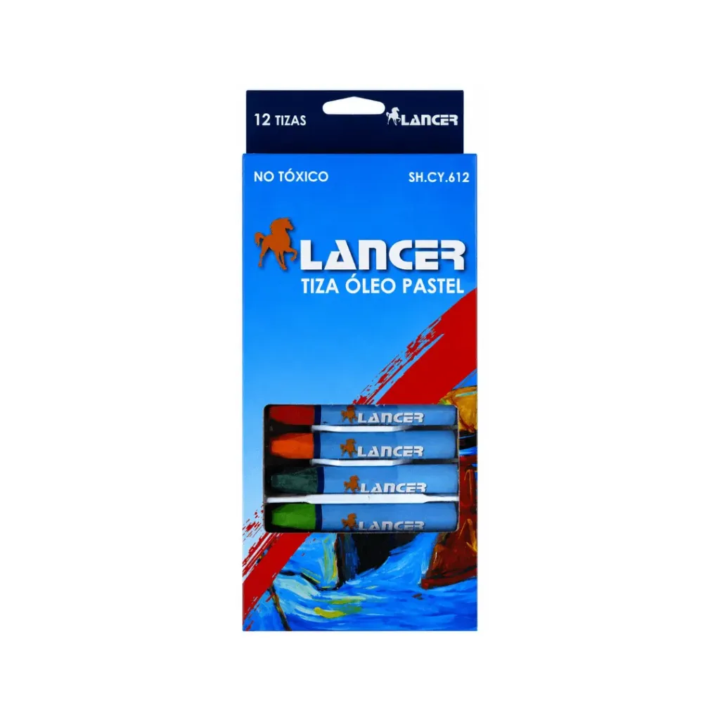 TIZA ÓLEO PASTEL LANCER 12 COLORES