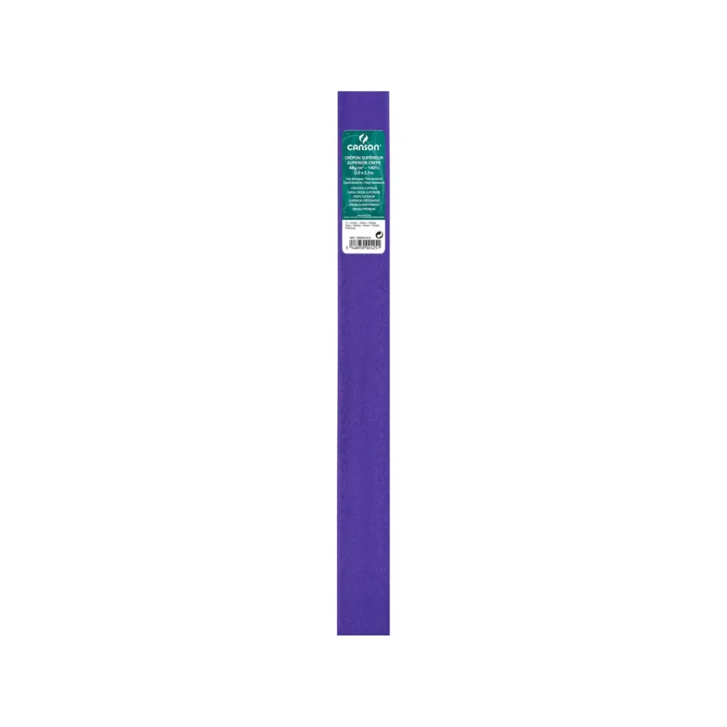 PAPEL CREPÉ VIOLETA PLG 0.5 X 2.5M 48GRS - CANSON