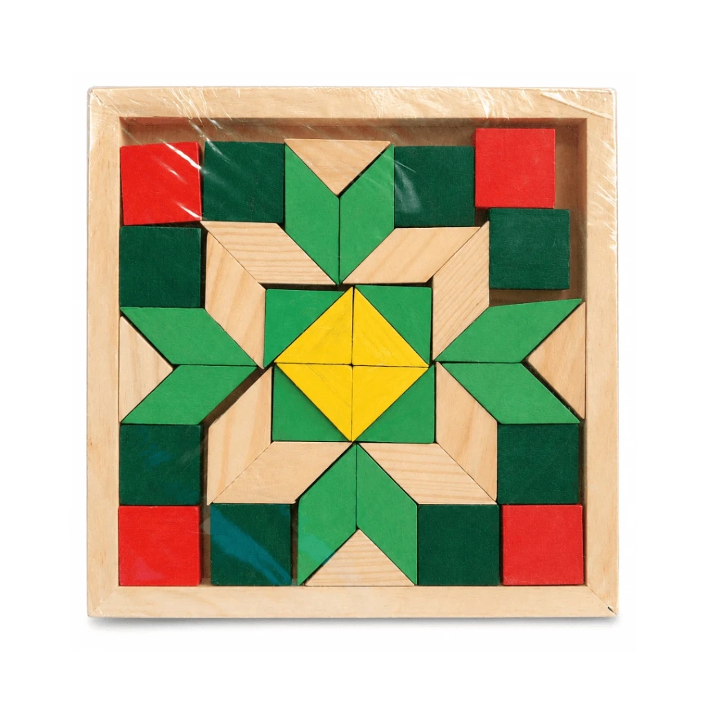 TANGRAM ROMBO DE MADERA 13X13CM
