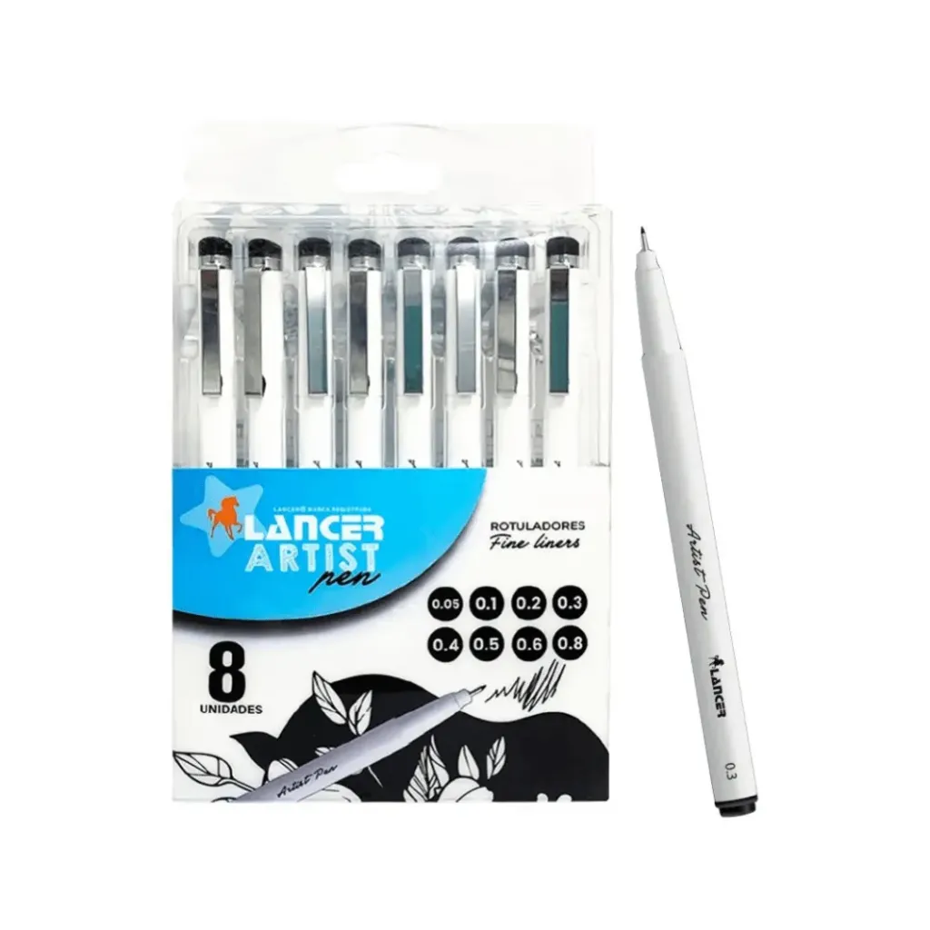 MARCADOR LANCER PIGMENT LINER PUNTA # (0.05-0.1-0.2-0.3-0.4-0.5-0.6-0.8MM)
