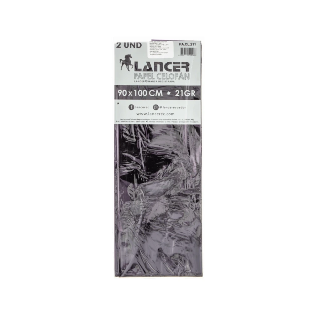 PAPEL CELOFAN LILA 21 GRS- 90X100 CMS-X 2 UND