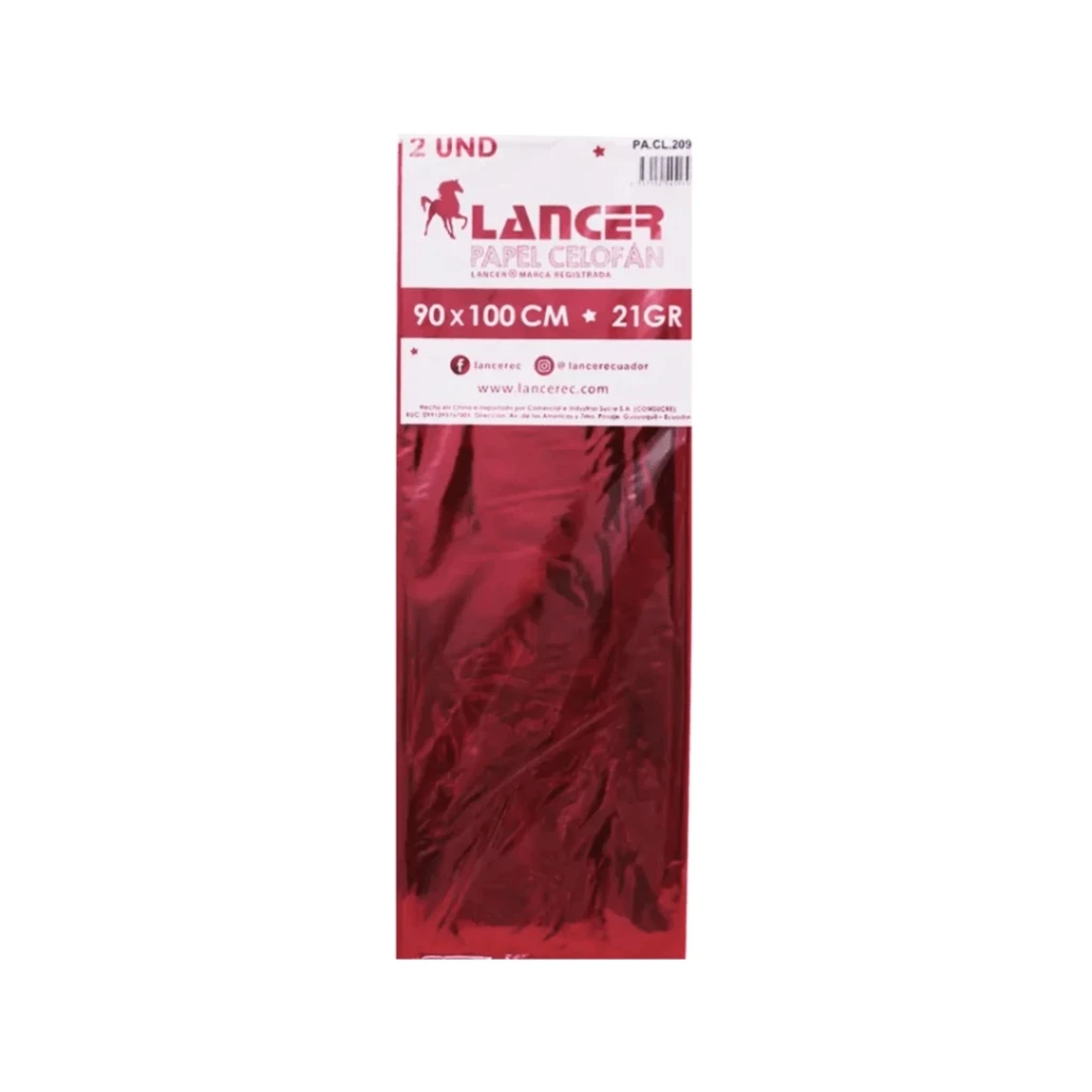 PAPEL CELOFAN ROSADO 21 GRS- 90X100 CMS-X 2 UND