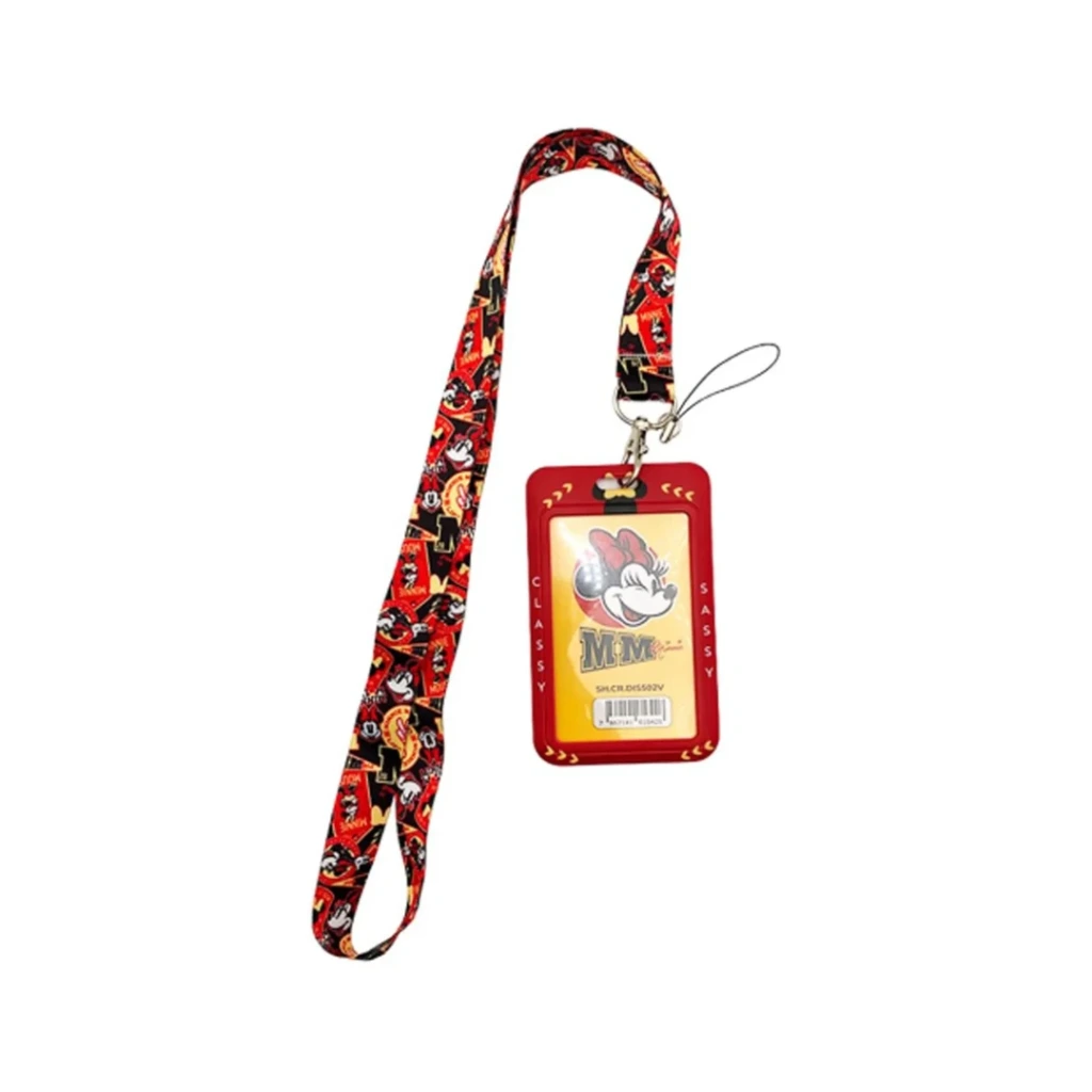 PORTA CREDENCIAL CON CORDON VERTICAL- 6.8X11CM MINNIE