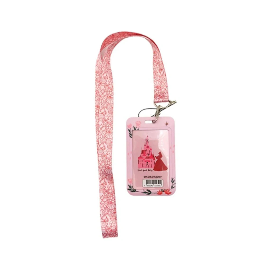 PORTA CREDENCIAL CON CORDON VERTICAL - 6.8X11CM PRINCESAS