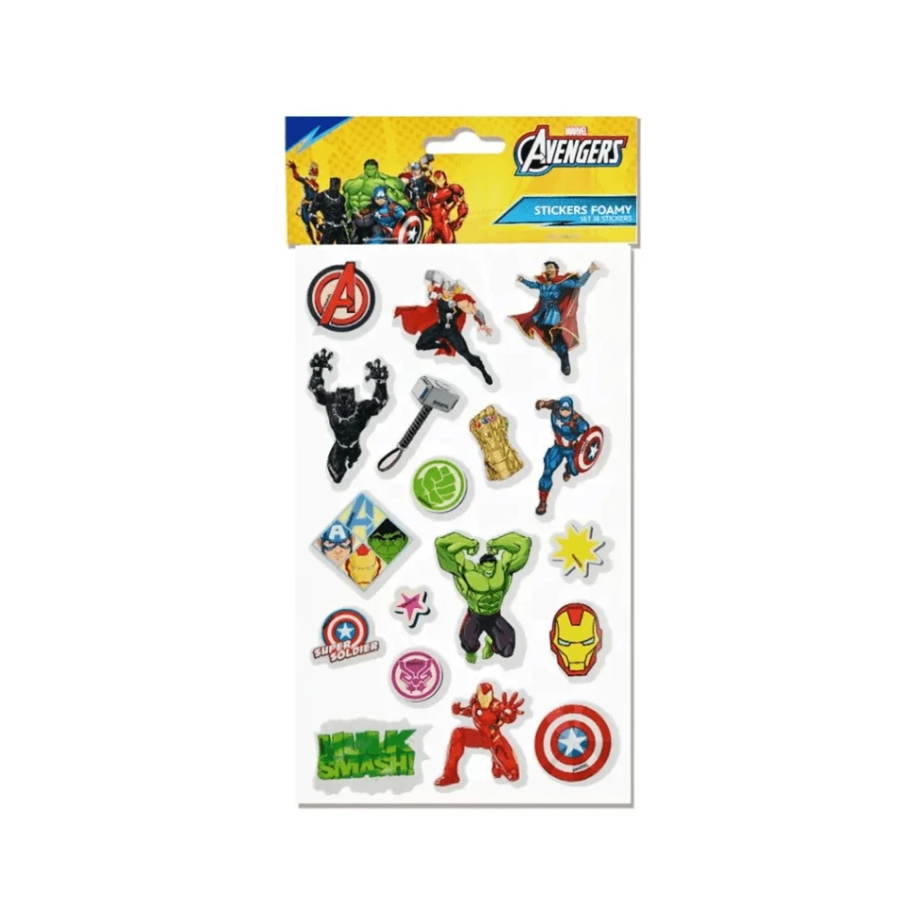 STICKER FOAMY AVENGERS-18 STICKERS