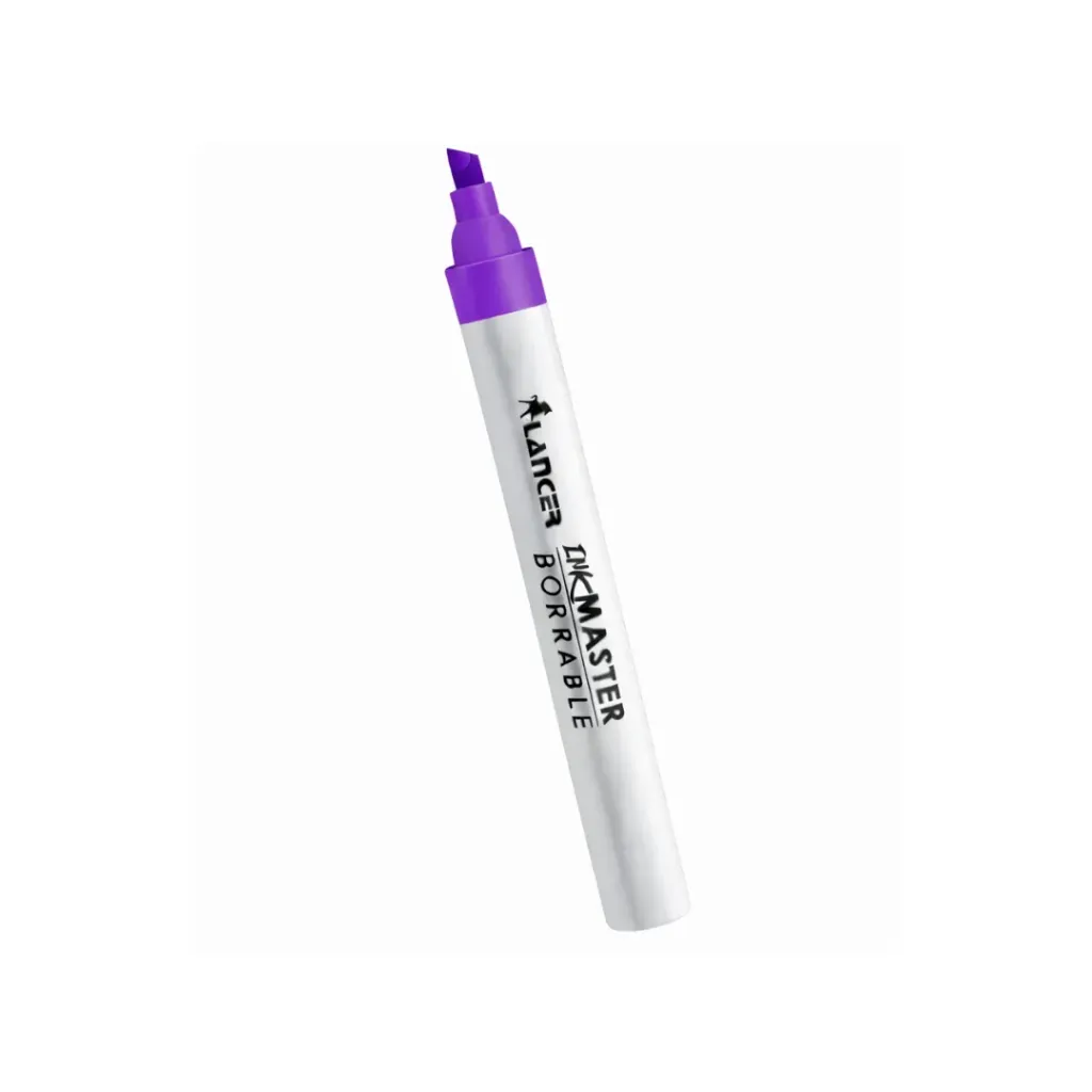 MARCADOR PIZARRA LANCER PUNTA BISEL MORADO