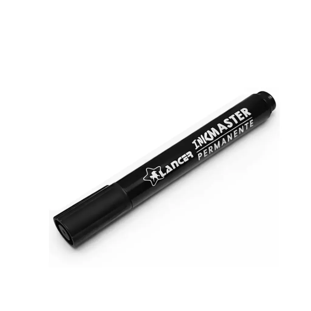 MARCADOR PERMANENTE LANCER PUNTA BISEL NEGRO
